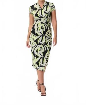 NEW JOSEPH RIBKOFF cap sleeve wrap dress in multi